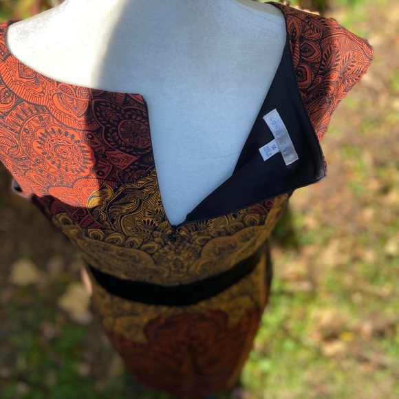 London Times Fitted Fall Dress Size 14 - Picture 3 of 5